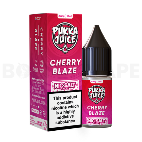 Cherry Blaze 10ml Nic Salt E Liquid By Pukka Juice