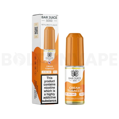 Cream Tobacco 10ml Nic Salt E-Liquid by Bar Juice 5000