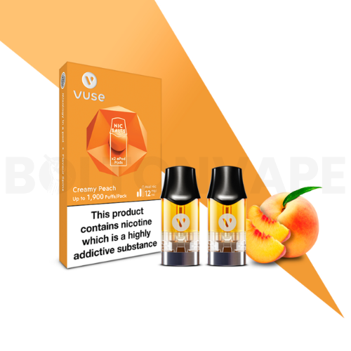 Creamy Peach Nic Salt Epod Prefilled Pod by Vuse