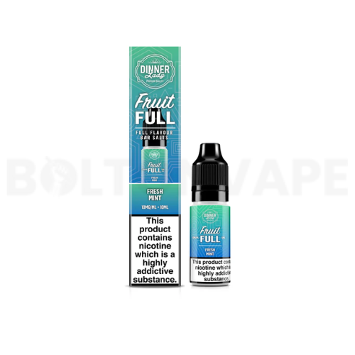 Fresh Mint Nic Salt E-Liquid by Dinner Lady Fruit Full