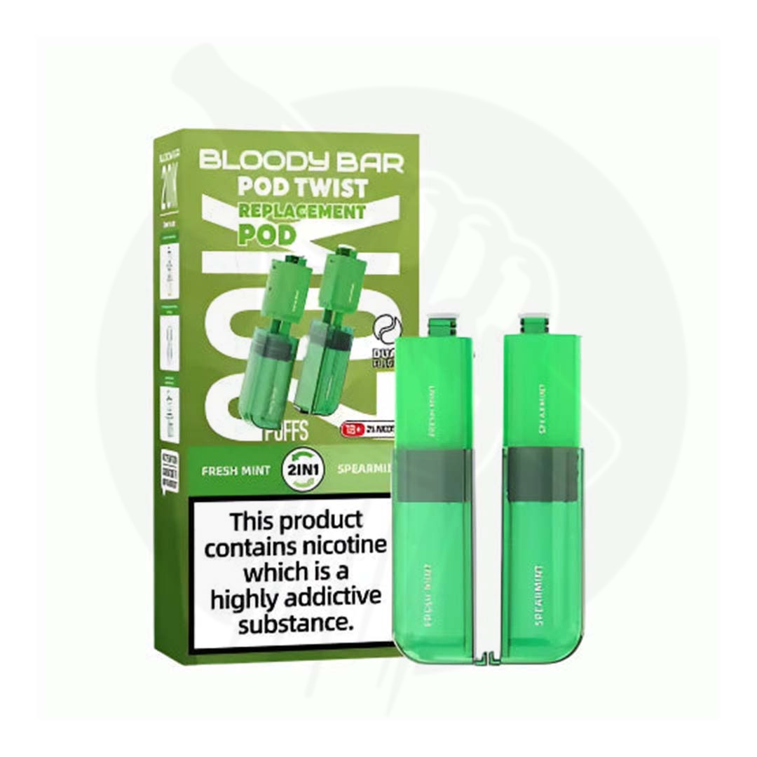 Bloody Bar Ultra Twist 20K Prefilled Pods Fresh mint & Spearmint