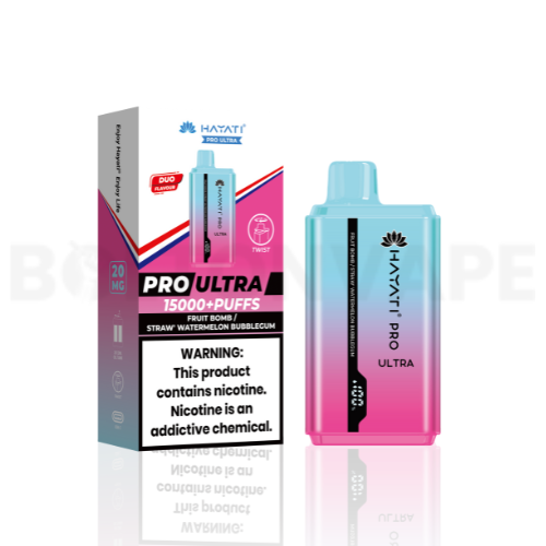 Hayati Pro Ultra 15000 Fruit Bomb / Straw' Watermelon Bubblegum Disposable Vape