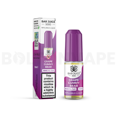 Grape Gummy Bear 10ml Nic Salt E-Liquid By Bar Juice 5000