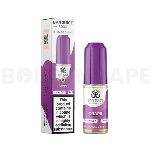 Grape 10ml Nic Salt E-Liquid by Bar Juice 5000