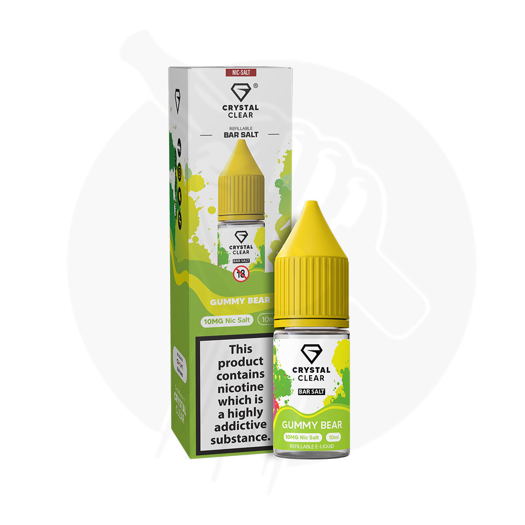 Crystal Clear Bar Salt 10ml E-liquid - Pack of 10