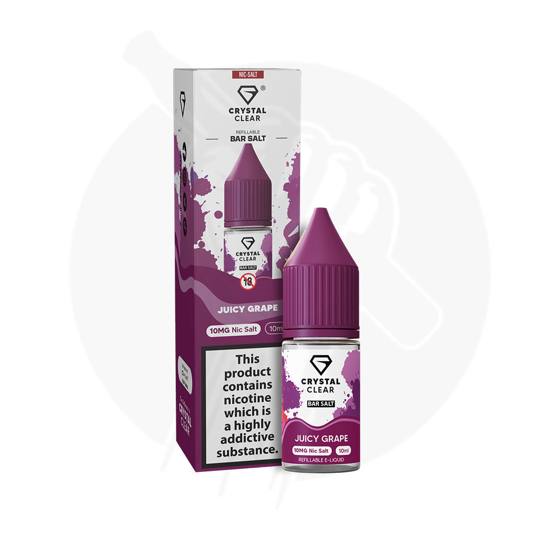 Crystal Clear Bar Salt 10ml E-liquid - Pack of 10