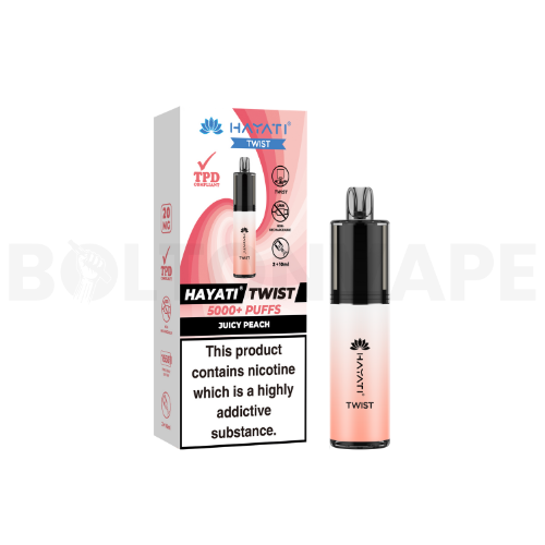 Hayati Twist 5000 Juicy Peach Disposable Pod Kit