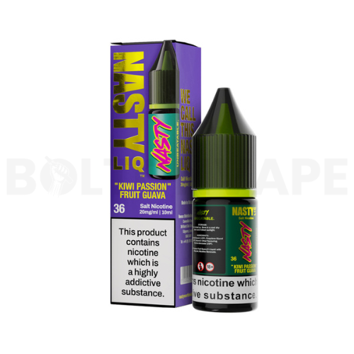 Kiwi Passionfruit Guava 10ml Nic Salt E-Liquid By Nasty Liq