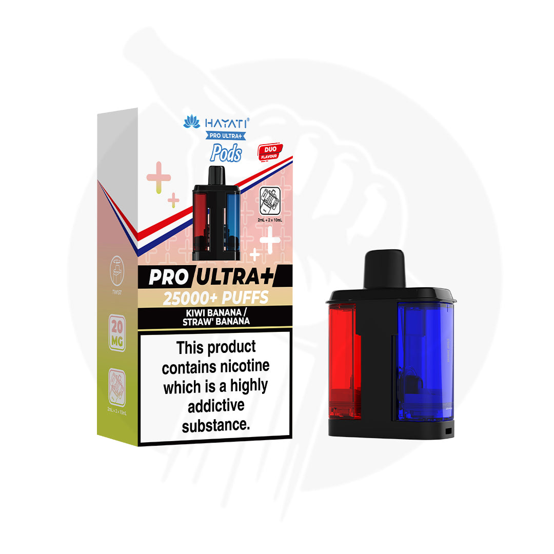 Kiwi Banana & Straw' Banana Hayati Pro Ultra Plus 25000 Refill Pods