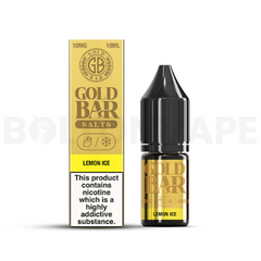 Lemon Ice 10ml Nic Salt E-Liquid By Gold Bar Salts