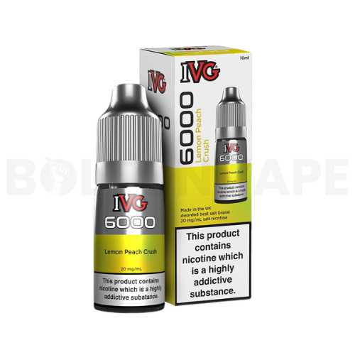 Lemon Peach Crush 10ml Nic Salt E-Liquid By IVG 6000