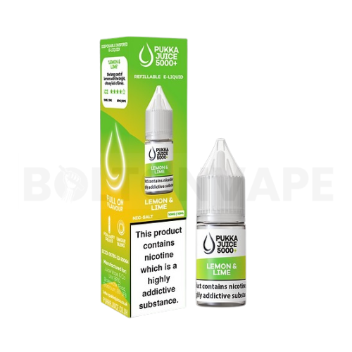 Lemon & Lime 10ml Nic Salt E-liquid By Pukka Juice 5000+