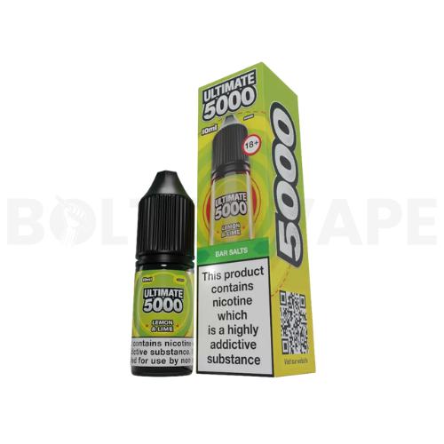 Lemon & Lime 10ml Nic Salt E-Liquid By Ultimate Bar 5000