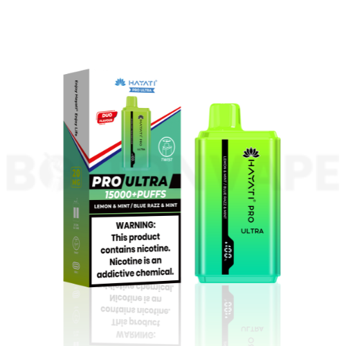 Hayati Pro Ultra 15000 Lemon & Mint / Blue Razz & Mint Disposable Vape