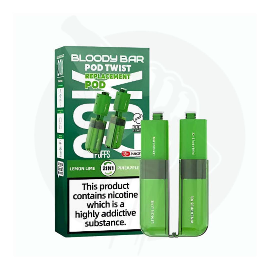 Bloody Bar Ultra Twist 20K Prefilled Pods Lemon Lime & Pineapple Ice
