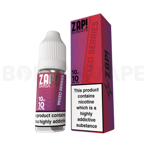 Mixed Berries 10ml Nic Salt E-Liquid By Zap! Bar Salts