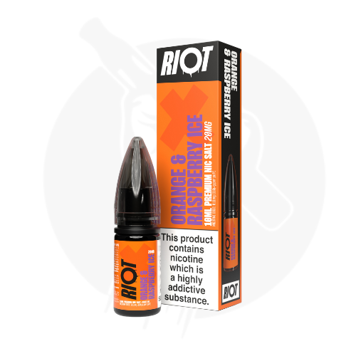 Orange & Raspberry Ice 10ml Nic Salt E-liquid By Riot X