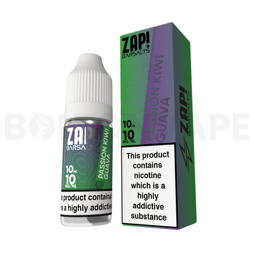 Passion Kiwi Guava 10ml Nic Salt E-Liquid By Zap! Bar Salts