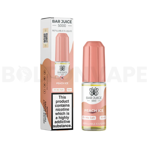 Peach Ice 10ml Nic Salt E-Liquid by Bar Juice 5000