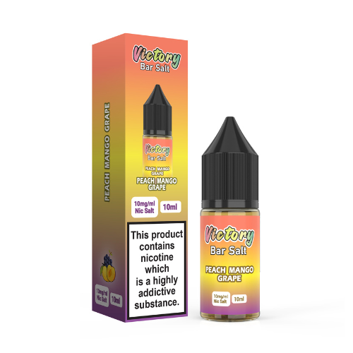 Peach Mango Grape 10ml Bar Salt Nic Salt E-Liquid By Victory Juice