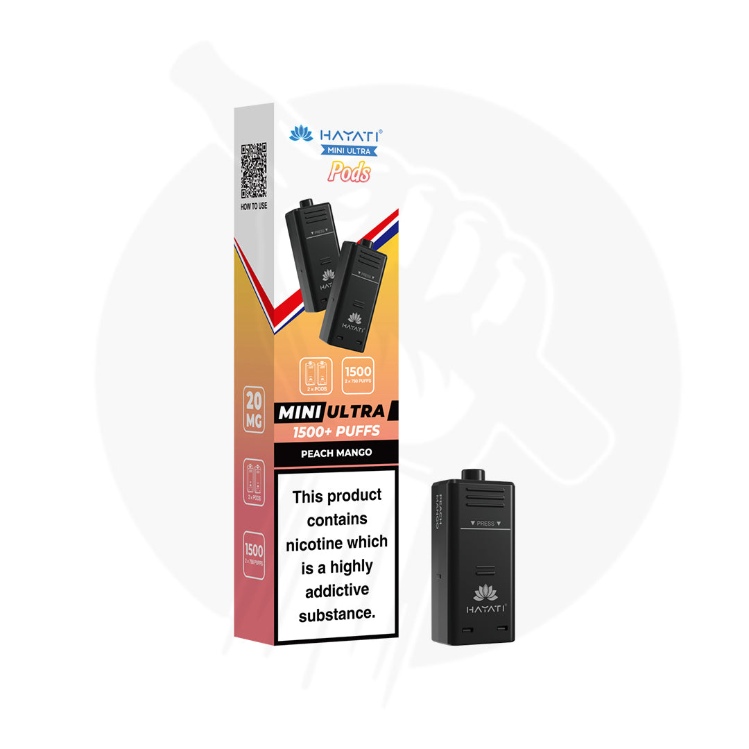 Peach Mango Hayati Mini Ultra 1500 Refill Pods