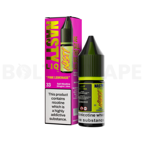 Pink Lemonade 10ml Nic Salt E-Liquid By Nasty Liq