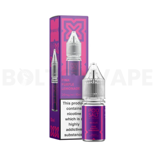 Pink Purple Lemonade 10ml Nic Salt E-liquid by Pod Salt Nexus