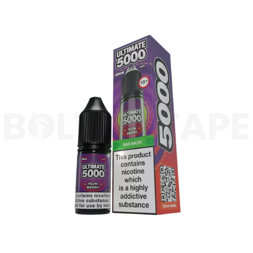 Plum Berry 10ml Nic Salt E-Liquid By Ultimate Bar 5000