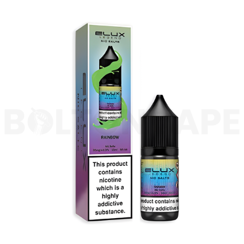 Rainbow 10ml Nic Salt E-Liquid By Elux Legend