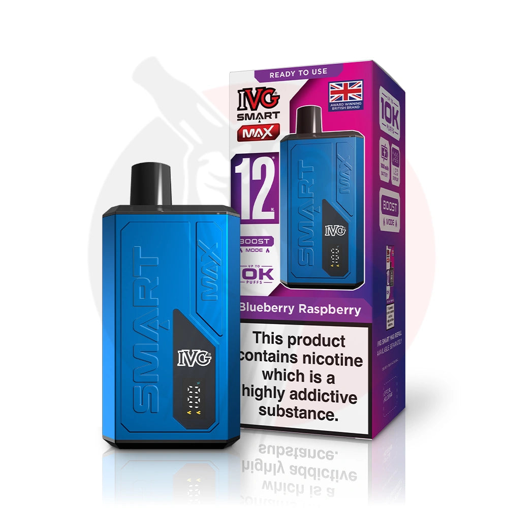 Blueberry Raspberry IVG Smart Max 1oK Puffs Prefilled Pod Kit