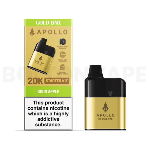 Sour Apple Gold Bar Apollo 20k Big Puffs