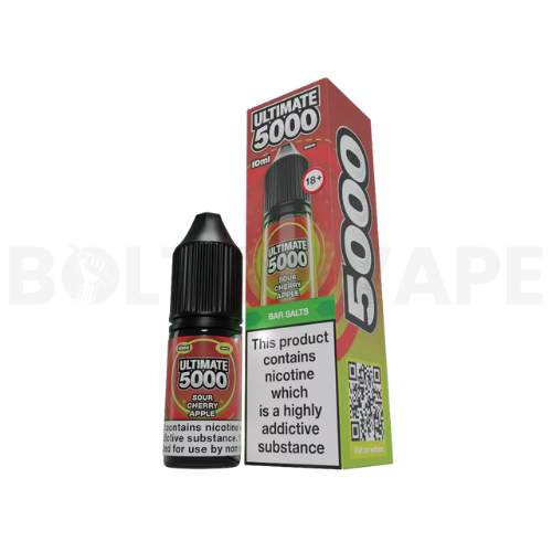 Sour Cherry Apple 10ml Nic Salt E-Liquid By Ultimate Bar 5000