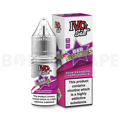 Sour Raspberry Pomegranate 10ml Nic Salt E-Liquid by IVG Bar Favourites