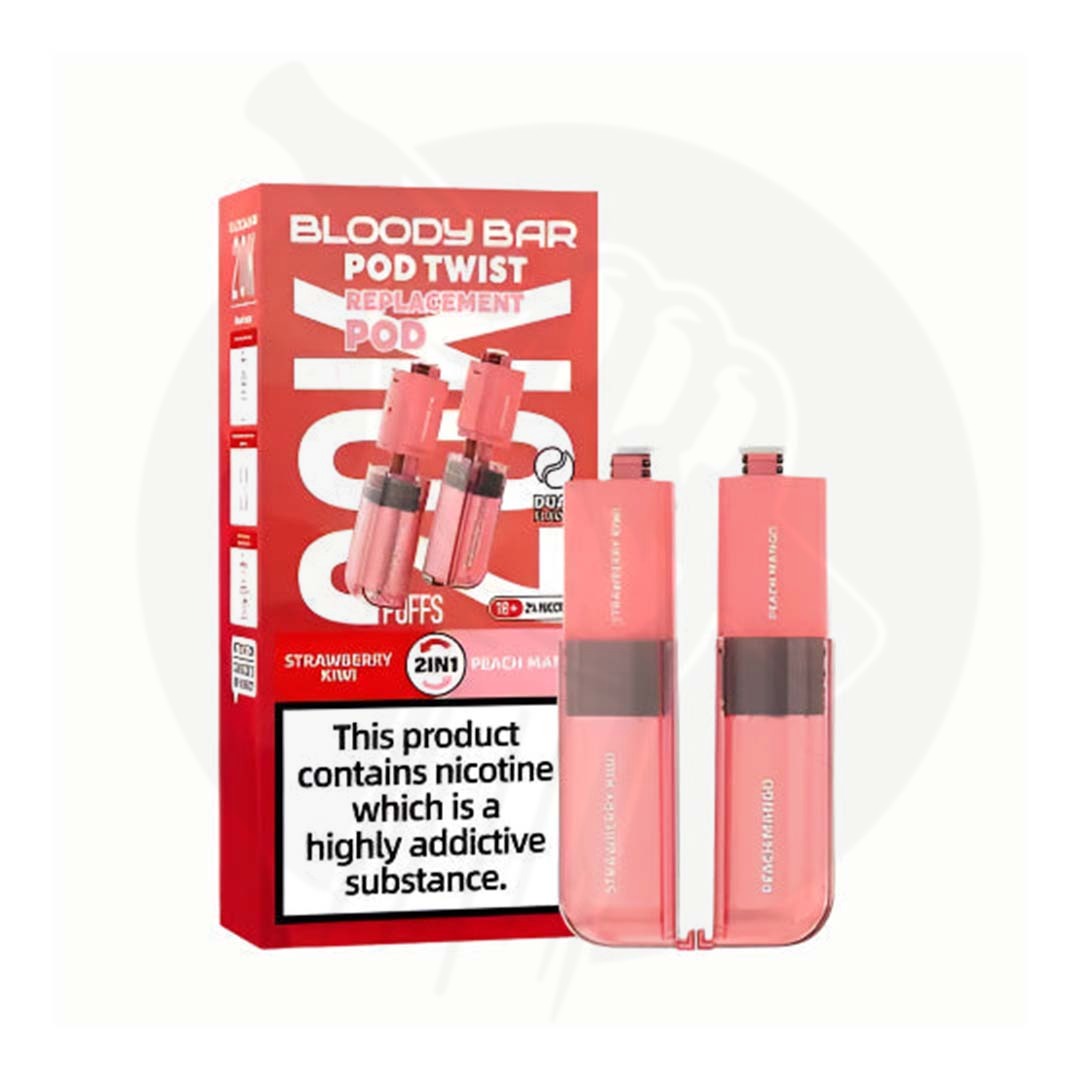 Strawberry Kiwi & Peach Mango Bloody Bar Ultra Twist 20K Refill Pack