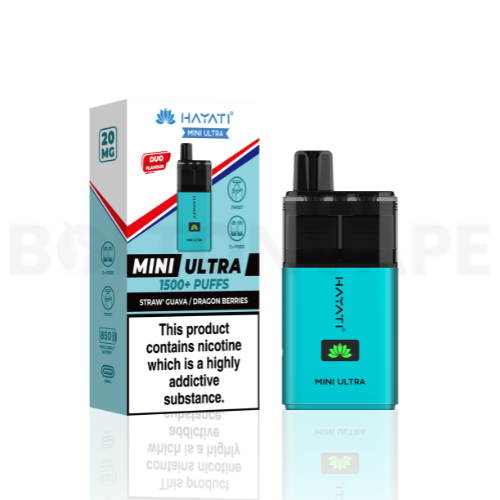 Straw’ Guava / Dragon Berries Hayati Mini Ultra Disposable Vape Kit