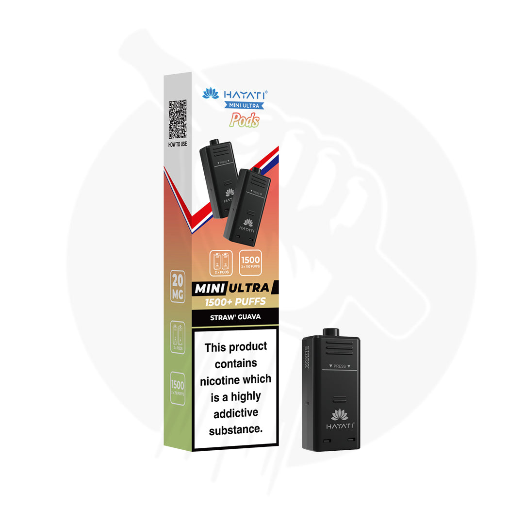 Straw' Guava Hayati Mini Ultra 1500 Refill Pods