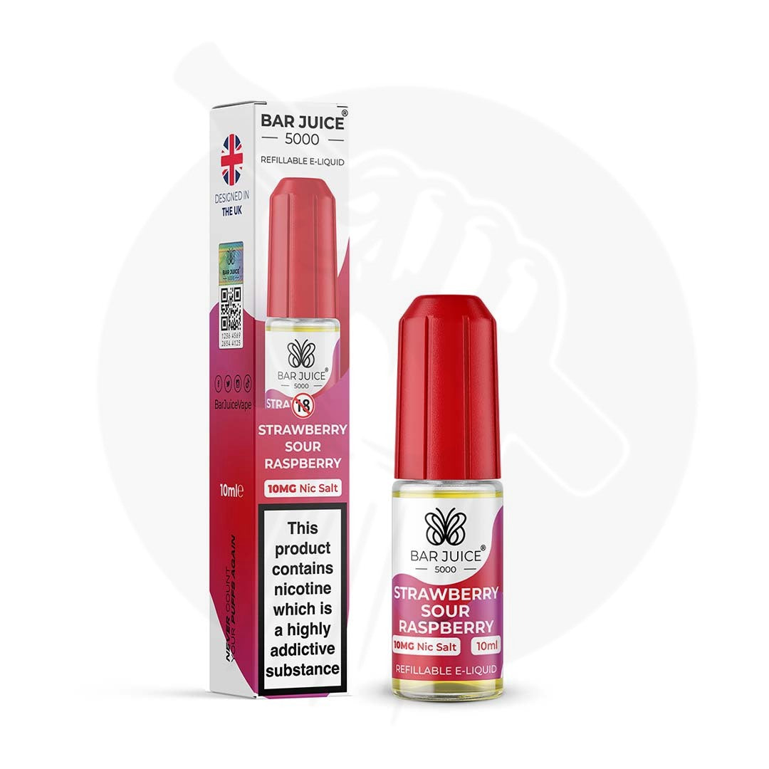Strawberry Sour Raspberry Bar Juice 5000 Nic Salts E liquid