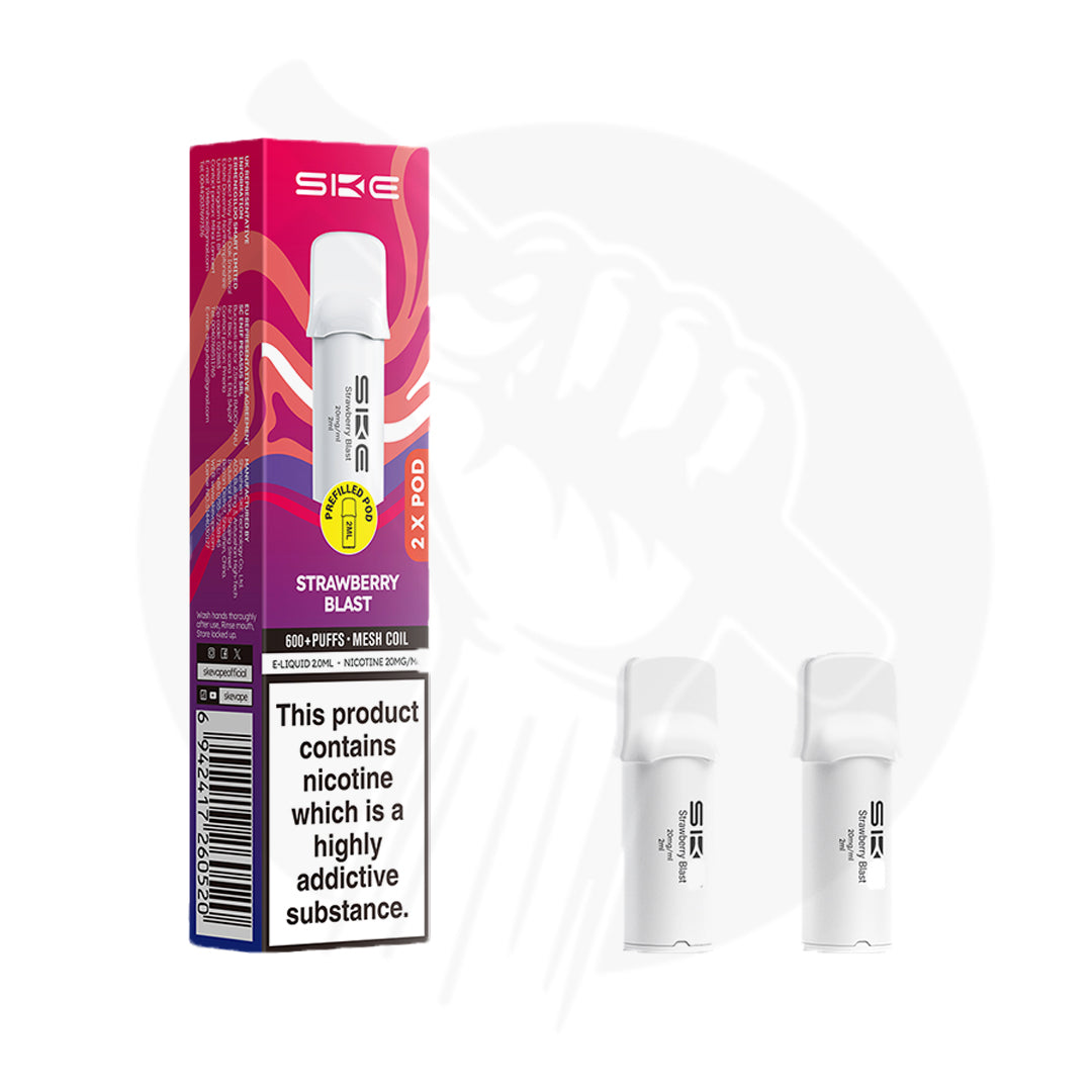 Strawberry Blast SKE Crystal 600 Pro Prefilled Pods
