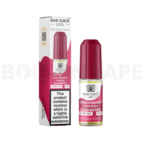 Starwberry Cherry Rasberry 10ml Nic Salt E-Liquid by Bar Juice 5000