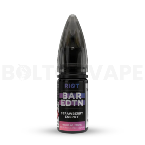 Strawberry Energy Nic Salt by Riot Squad Bar Edtn