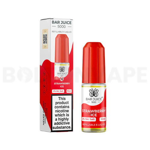 Strawberry Ice 10ml Nic Salt E-Liquid By Bar Juice 5000