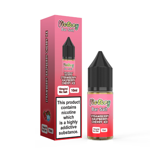 Strawberry Raspberry Cherry Ice 10ml Bar Salt Nic Salt E-Liquid By Victory Juice