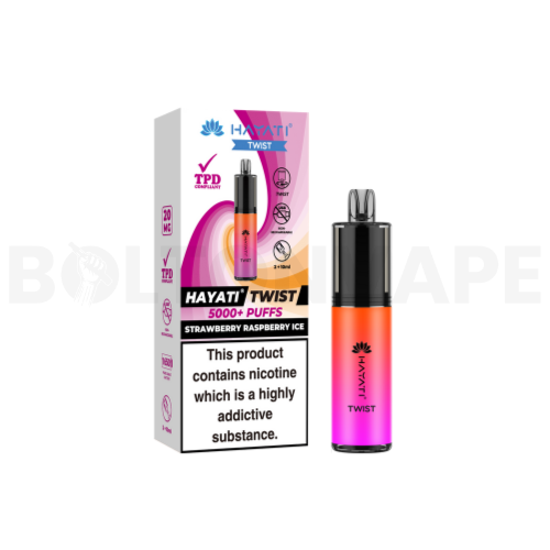 Strawberry Raspberry Ice Disposable Vape By Hayati Twist 5000
