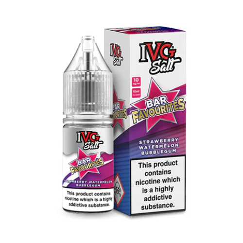 Strawberry Watermelon Bubblegum 10ml Nic Salt E-Liquid by IVG Bar Favourites