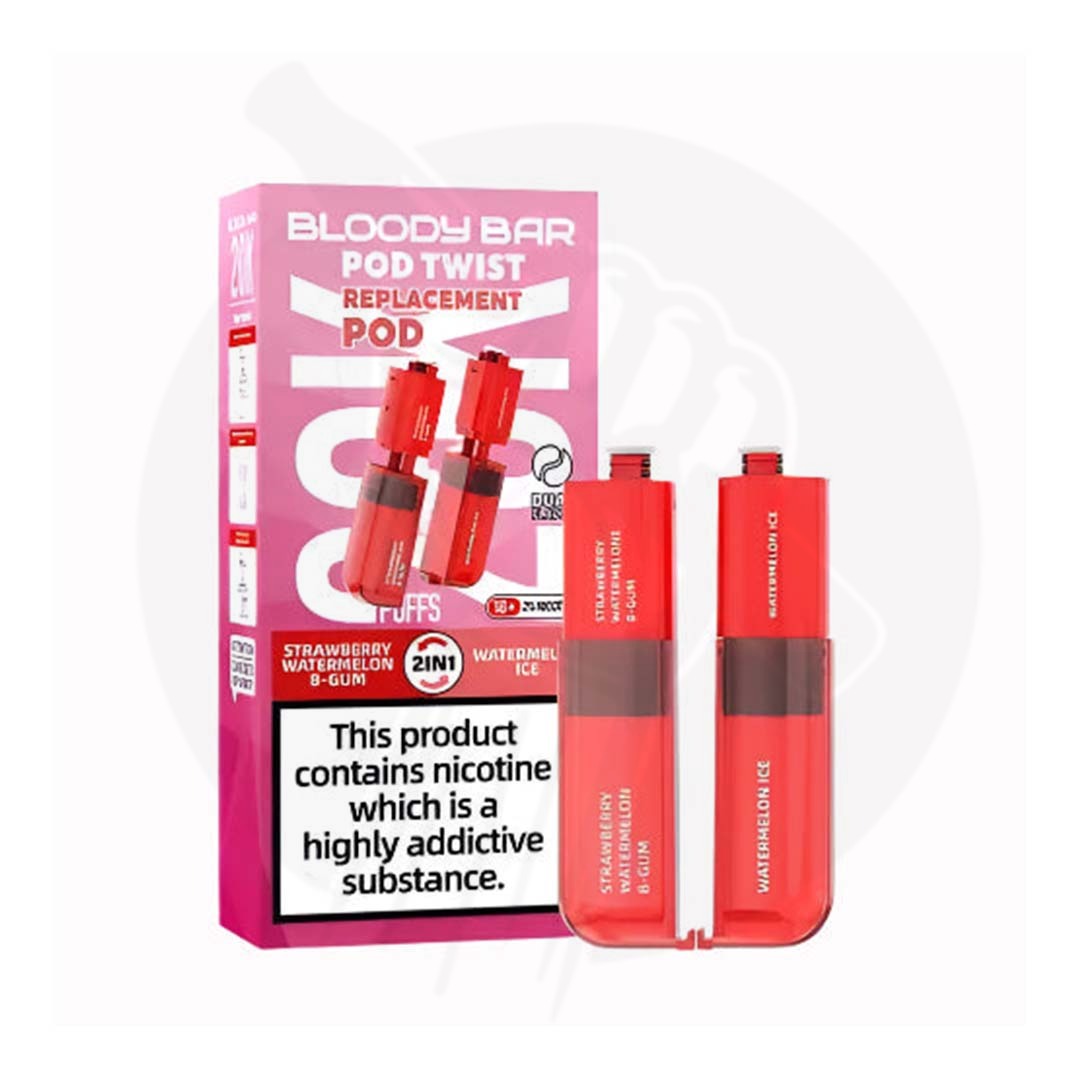 Strawberry Watermelon B-Gum & Watermelon Ice Bloody Bar Ultra Twist 20K Refill Pack