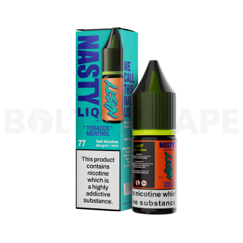 Tobacco Menthol 10ml Nic Salt E-Liquid By Nasty Liq