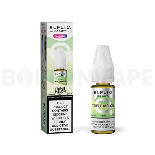 Triple Melon 10ml Elfliq Nic Salt E-Liquid by Elf Bar