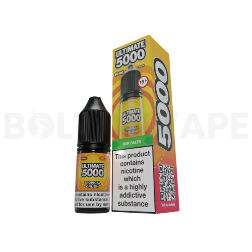 Tropical Crush 10ml Nic Salt E-Liquid By Ultimate Bar 5000