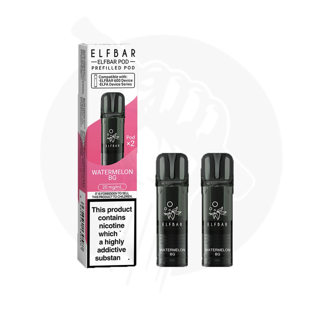Watermelon BG Prefilled Replacement Pods by Elf Bar 600