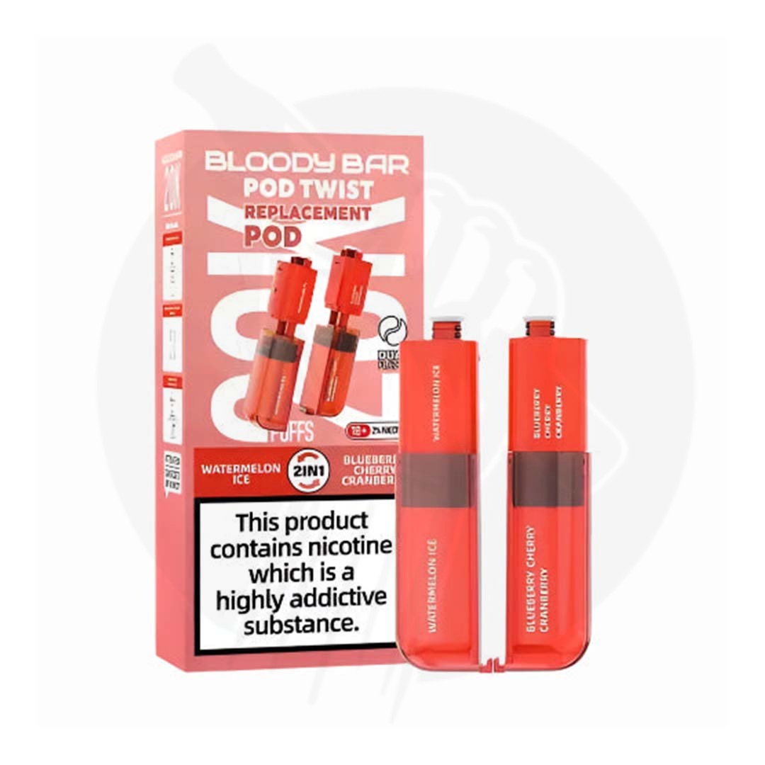 Watermelon Ice & Blueberry Cherry Cranberry Bloody Bar Ultra Twist 20K Refill Pack
